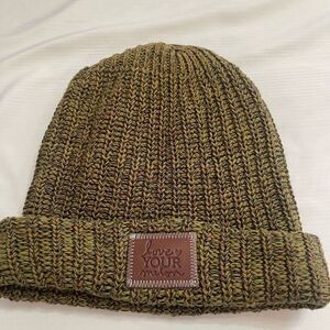 Love Your Melon Green Brown Beanie Hat